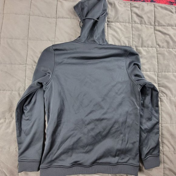 Under Armour Mens Medium Black Big Logo Hoodie Graphic Print Long Sleeve - Picture 2 of 9